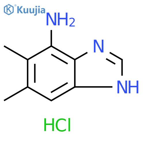 5,6-dimethyl-1H-benzimidazol-7-amine hydrochloride structure