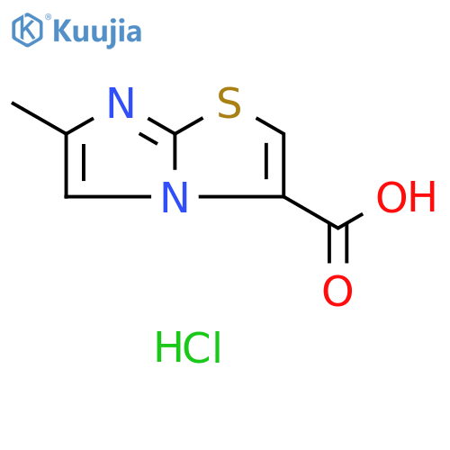 6-methylimidazo2,1-b1,3thiazole-3-carboxylic acid hydrochloride structure