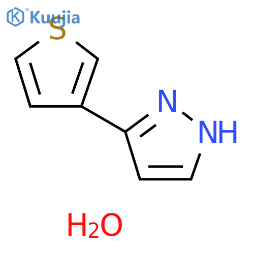 3-(3-thienyl)-1H-pyrazole hydrate structure