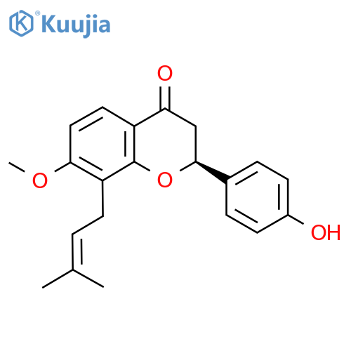 4'-Hydroxy-7-methoxy-8-prenylflavanone structure
