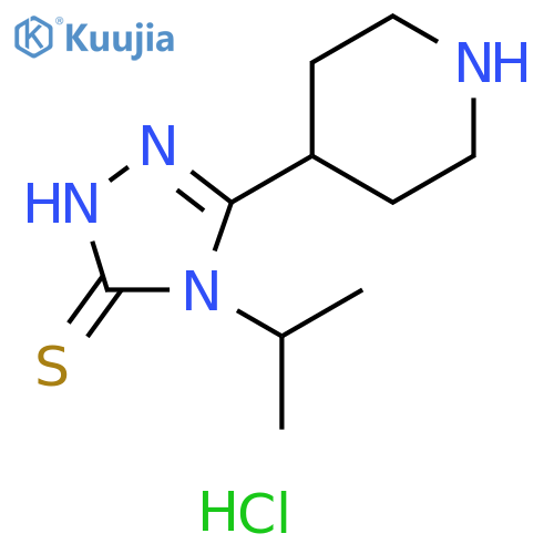 5-(piperidin-4-yl)-4-(propan-2-yl)-4H-1,2,4-triazole-3-thiol hydrochloride structure