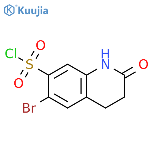 6-bromo-2-oxo-1,2,3,4-tetrahydroquinoline-7-sulfonyl chloride structure