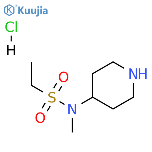 N-methyl-N-(piperidin-4-yl)ethane-1-sulfonamide hydrochloride structure