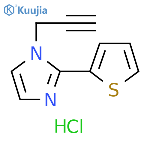 1-(prop-2-yn-1-yl)-2-(thiophen-2-yl)-1H-imidazole hydrochloride structure