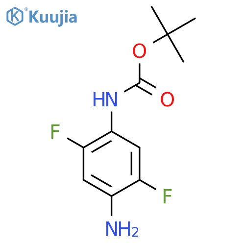 tert-Butyl N-(4-amino-2,5-difluorophenyl)carbamate structure