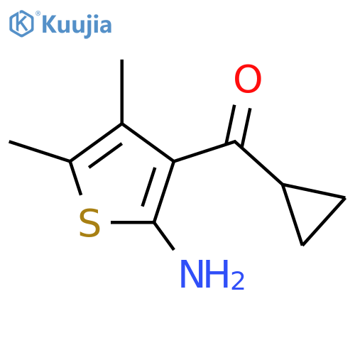 3-cyclopropanecarbonyl-4,5-dimethylthiophen-2-amine structure
