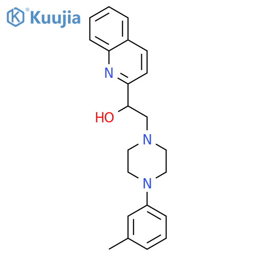 2-Quinolinemethanol, a-[[4-(3-methylphenyl)-1-piperazinyl]methyl]- structure