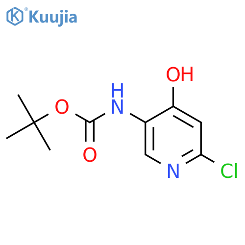 tert-Butyl (6-chloro-4-hydroxypyridin-3-yl)carbamate structure