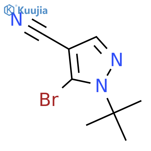 5-Bromo-1-(tert-butyl)-1H-pyrazole-4-carbonitrile structure