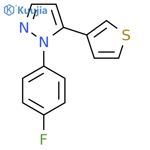 1-(4-Fluorophenyl)-5-(thiophen-3-yl)-1H-pyrazole structure