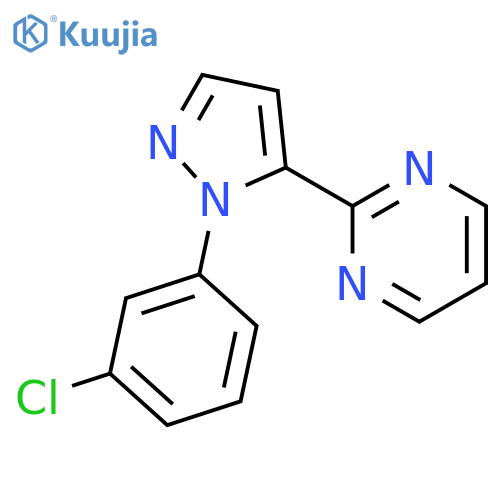 2-(1-(3-Chlorophenyl)-1H-pyrazol-5-yl)pyrimidine structure