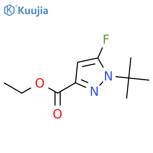 ethyl 1-tert-butyl-5-fluoro-1H-pyrazole-3-carboxylate structure