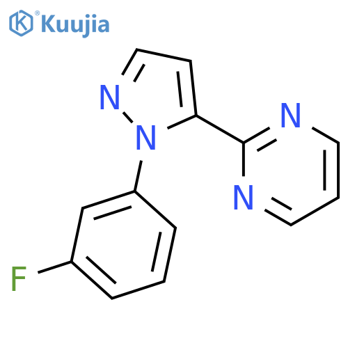 2-(1-(3-Fluorophenyl)-1H-pyrazol-5-yl)pyrimidine structure