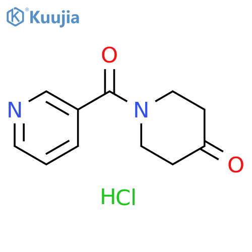 1-(3-pyridinylcarbonyl)-4-piperidinone hydrochloride structure