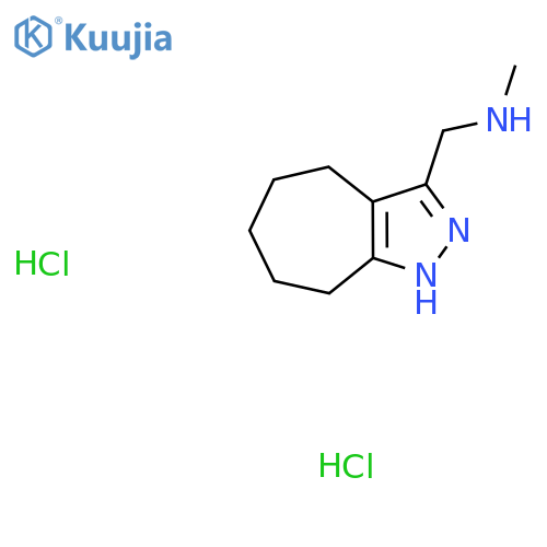 (1,4,5,6,7,8-Hexahydrocyclohepta[c]pyrazol-3-ylmethyl)methylamine dihydrochloride structure