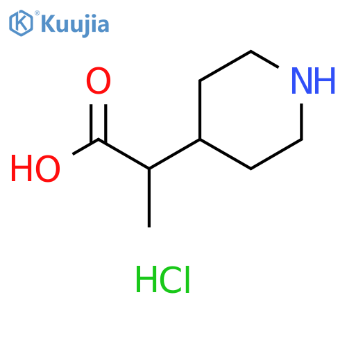 2-(4-piperidinyl)propanoic acid hydrochloride structure