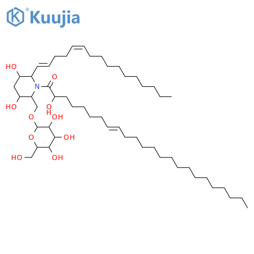 2-(1,5-Hexadecadienyl)-6-(hydroxymethyl)-3,5-piperidinediol; (1'E,2S,3S,5R,5'Z,6S)-form, N-(2R-Hydroxy-8Z-tetracosenoyl), 1''-O-β-D-glucopyranoside structure