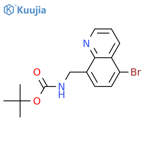 Carbamic acid, N-[(5-bromo-8-quinolinyl)methyl]-, 1,1-dimethylethyl ester  structure