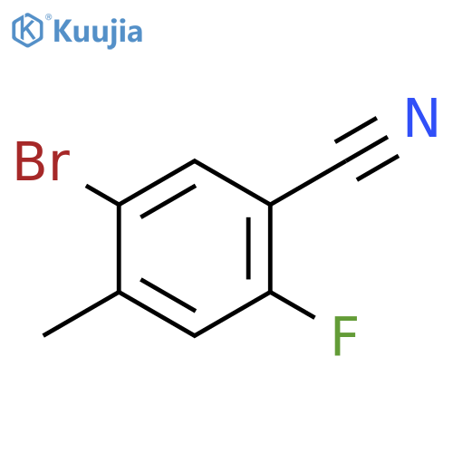 5-Bromo-2-fluoro-4-methylbenzonitrile structure