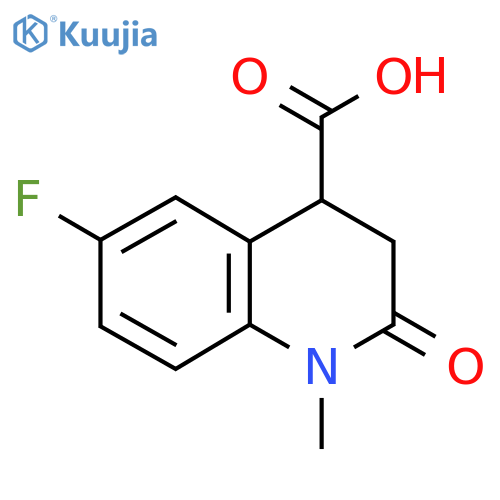 6-Fluoro-1-methyl-2-oxo-1,2,3,4-tetrahydroquinoline-4-carboxylic acid structure