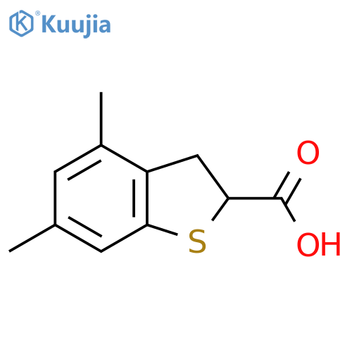4,6-Dimethyl-2,3-dihydro-benzo[b]thiophene-2-carboxylic acid structure