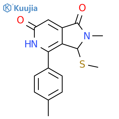 2-Methyl-3-methylsulfanyl-4-p-tolyl-3,5-dihydro-2H-pyrrolo[3,4-c]pyridine-1,6-dione structure