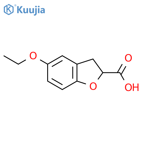 5-Ethoxy-2,3-dihydrobenzofuran-2-carboxylic acid structure