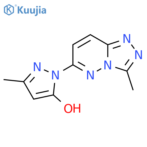 5-Methyl-2-(3-methyl-[1,2,4]triazolo[4,3-b]pyridazin-6-yl)-2H-pyrazol-3-ol structure