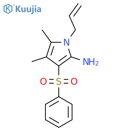 1-Allyl-3-benzenesulfonyl-4,5-dimethyl-1H-pyrrol-2-ylamine structure