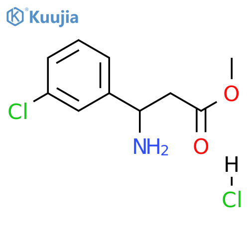 methyl 3-amino-3-(3-chlorophenyl)propanoate hydrochloride structure