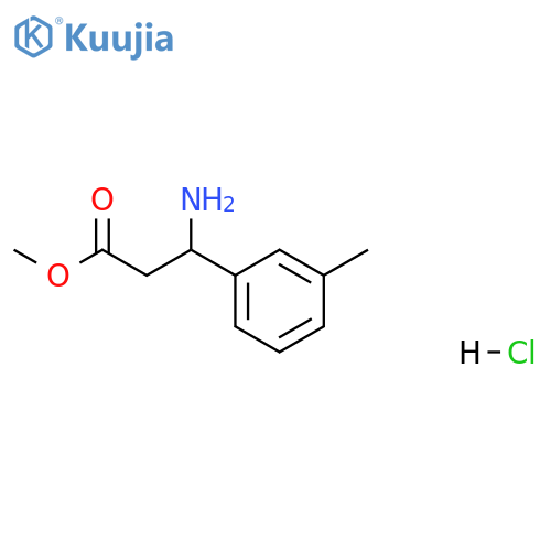 methyl 3-amino-3-(3-methylphenyl)propanoate hydrochloride structure