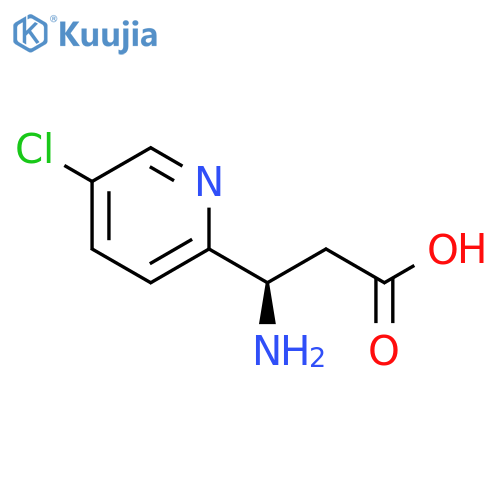 (3R)-3-amino-3-(5-chloropyridin-2-yl)propanoic acid structure