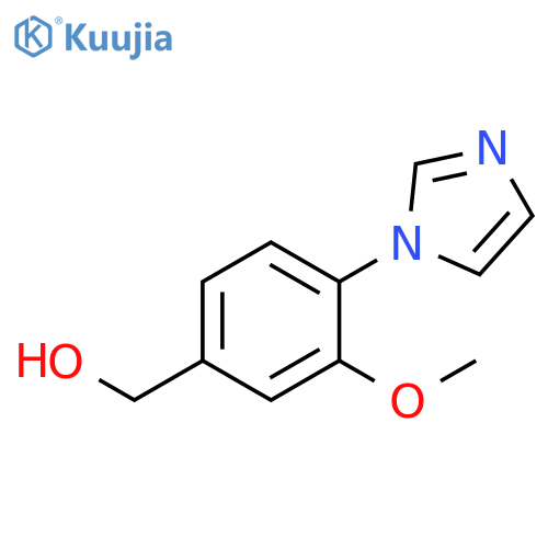 4-(1H-imidazol-1-yl)-3-methoxy-Benzenemethanol structure