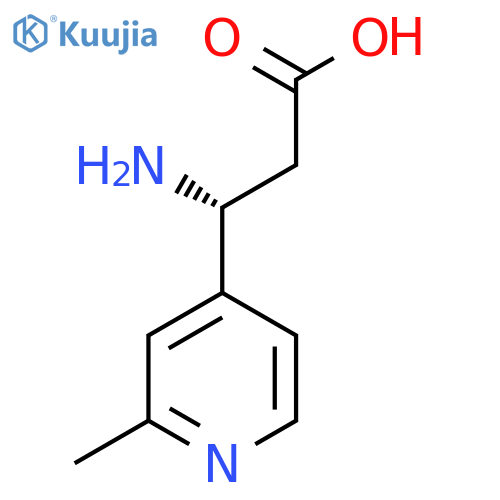 (3R)-3-amino-3-(2-methylpyridin-4-yl)propanoic acid structure