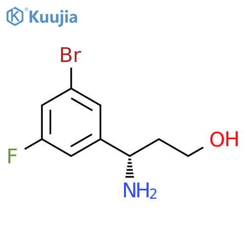 (3S)-3-AMINO-3-(3-BROMO-5-FLUOROPHENYL)PROPAN-1-OL structure
