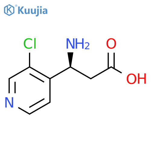 (3S)-3-amino-3-(3-chloropyridin-4-yl)propanoic acid structure
