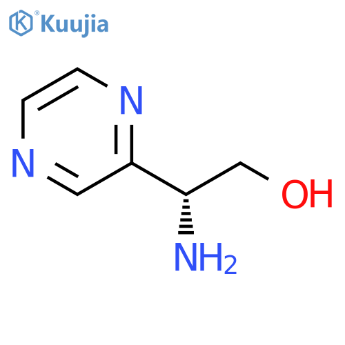 (2R)-2-amino-2-(pyrazin-2-yl)ethan-1-ol structure