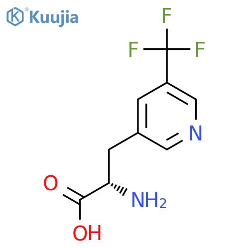 (2S)-2-amino-3-[5-(trifluoromethyl)-3-pyridyl]propanoic acid structure