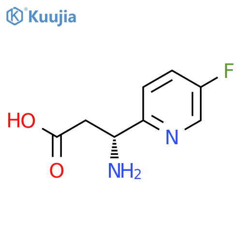 (3R)-3-amino-3-(5-fluoropyridin-2-yl)propanoic acid structure