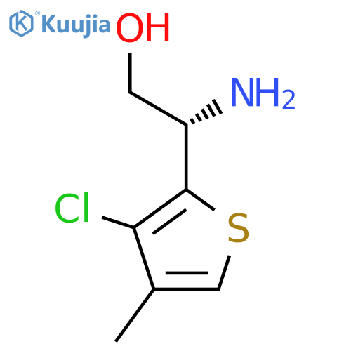(2S)-2-amino-2-(3-chloro-4-methylthiophen-2-yl)ethan-1-ol structure