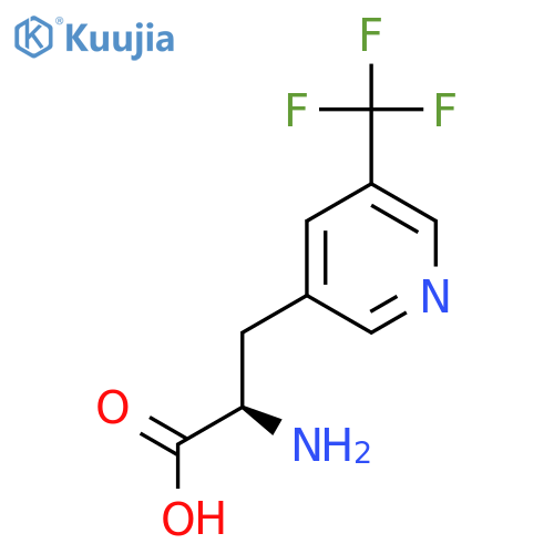(2R)-2-amino-3-[5-(trifluoromethyl)-3-pyridyl]propanoic acid structure