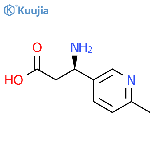 (3R)-3-amino-3-(6-methylpyridin-3-yl)propanoic acid structure