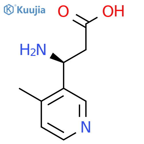 (3S)-3-amino-3-(4-methylpyridin-3-yl)propanoic acid structure