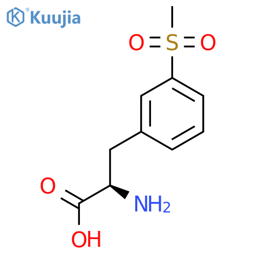 (R)-2-amino-3-(3-(methylsulfonyl)phenyl)propanoic acid structure