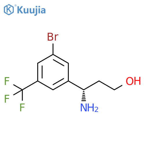 (3S)-3-amino-3-3-bromo-5-(trifluoromethyl)phenylpropan-1-ol structure