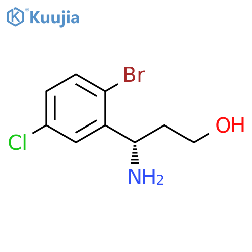 (3S)-3-amino-3-(2-bromo-5-chlorophenyl)propan-1-ol structure