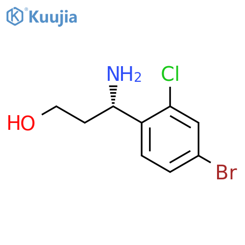 (3S)-3-AMINO-3-(4-BROMO-2-CHLOROPHENYL)PROPAN-1-OL structure