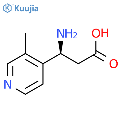 (3S)-3-amino-3-(3-methylpyridin-4-yl)propanoic acid structure