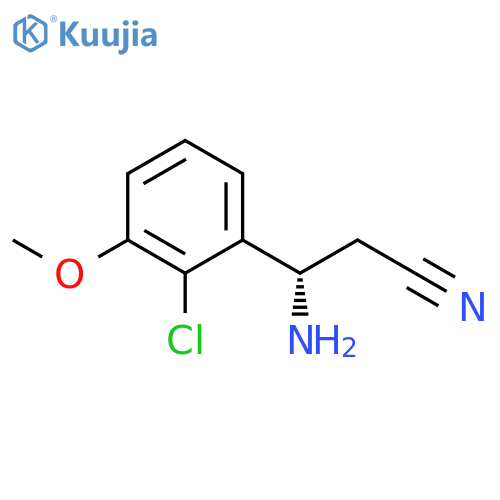(3S)-3-AMINO-3-(2-CHLORO-3-METHOXY-PHENYL)PROPANENITRILE structure