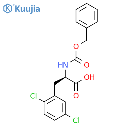 (2R)-2-{(benzyloxy)carbonylamino}-3-(2,5-dichlorophenyl)propanoic acid structure